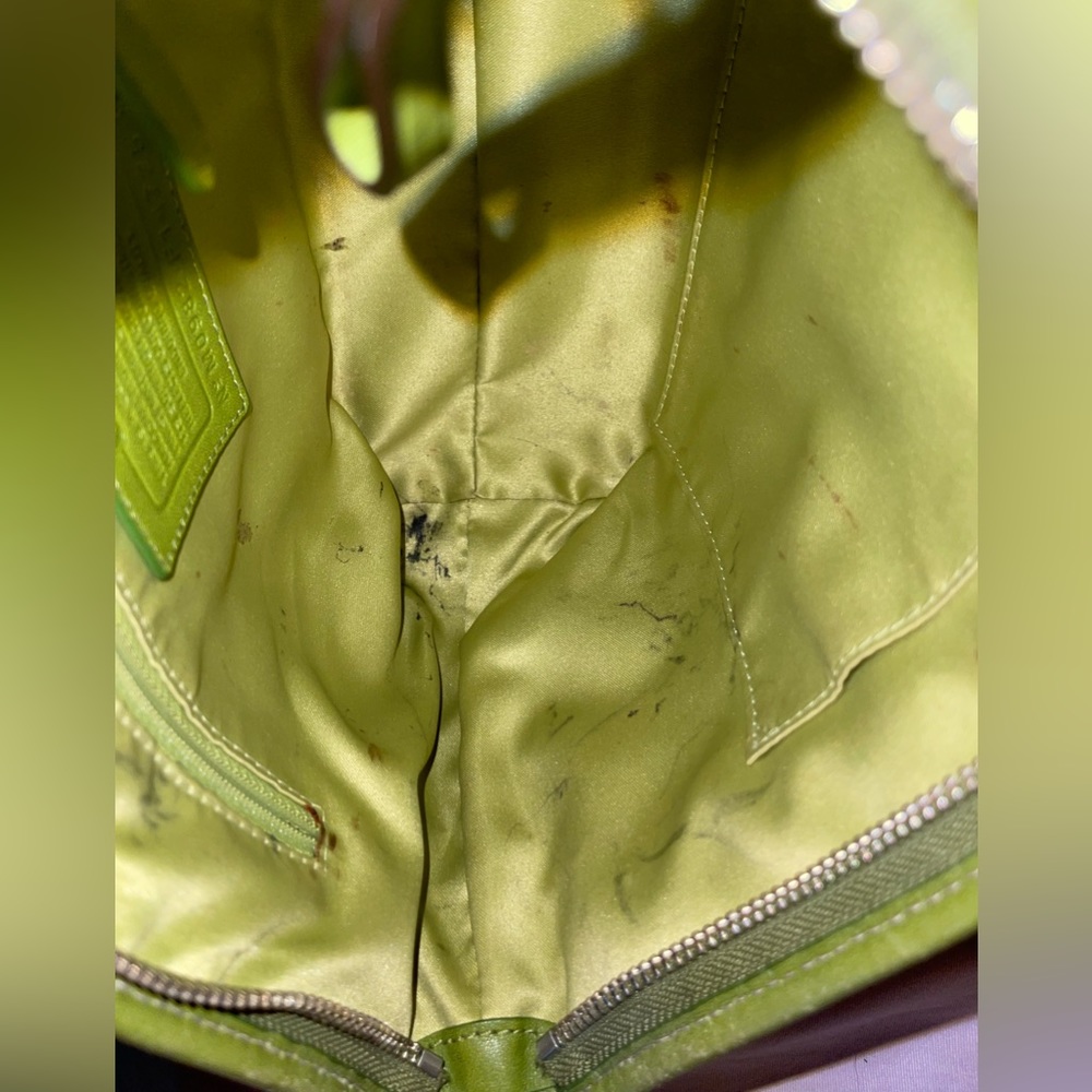Coach Mini Bag in Pink and Lime Green - Picture 8 of 12